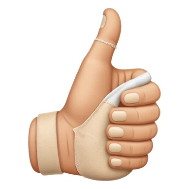 Thumb up in a bandaid sticker