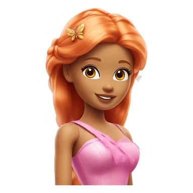 Attractive Barbie ginger fairy sticker
