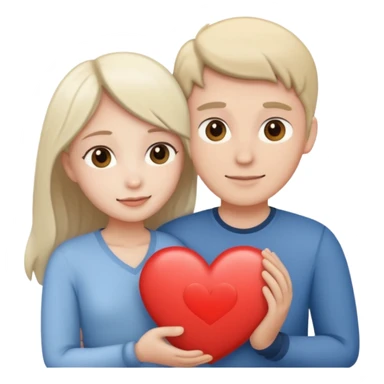 persone che si abbracciano 🫂 con cuore bianco 🤍  sticker