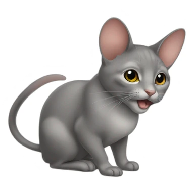 Souris sur chat sticker