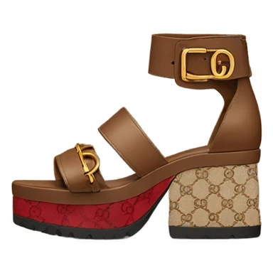 Platform Gucci sandals brown  sticker