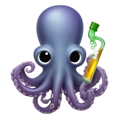 Octopus with a bong sticker