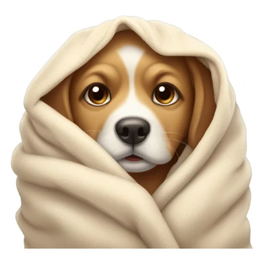 Cute dog wrapped around blanket  sticker