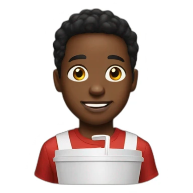 black kid with kfc sticker