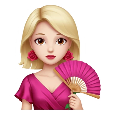 Clean girl pink fan and I love rose sticker