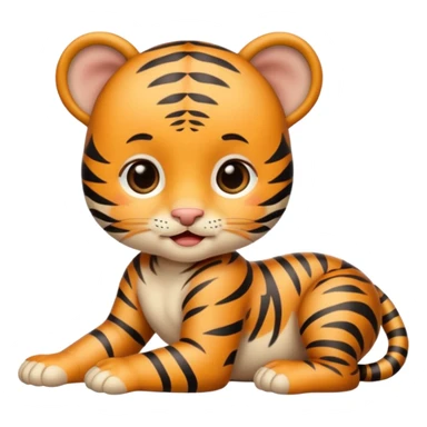 Baby with tiger stripes sticker