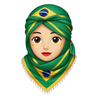 Brazil flag keffiyeh sticker