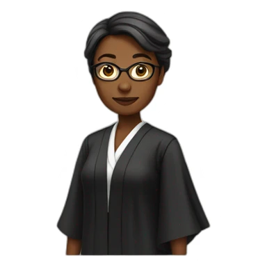 woman lawyer Wearing a robe sticker