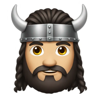 dark hair beer viking sticker