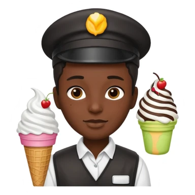 Ice Cream Vendor black  sticker