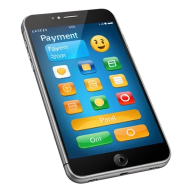Mobile payment – smartphone with payment app sticker