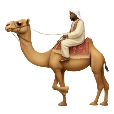 Kanye West riding a Camel in a Sheikh costume sticker