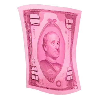 pink money sign￼ sticker