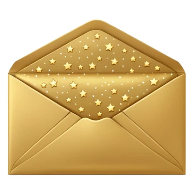 closed envelope with stars in the upper right corner sticker