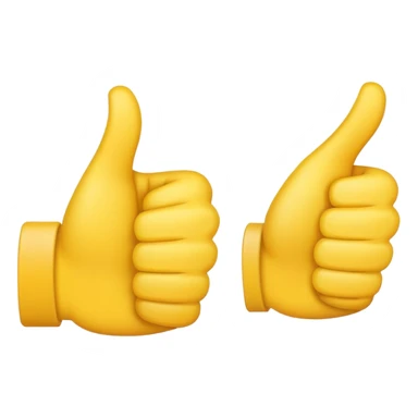 Thumbs up emoji with the thumb cut off sticker