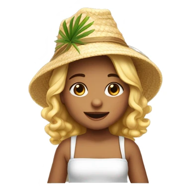 Bebê menina com chapéu de aniversário batendo palmas sticker