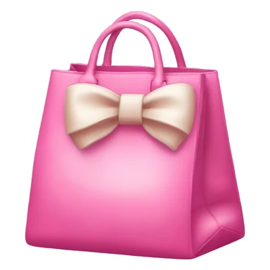 Pink bag with a bow sticker