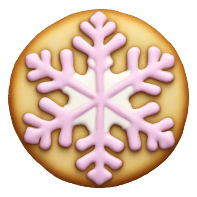Light pink snowflake cookie sticker
