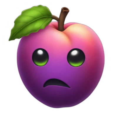 Poison purple peach sticker