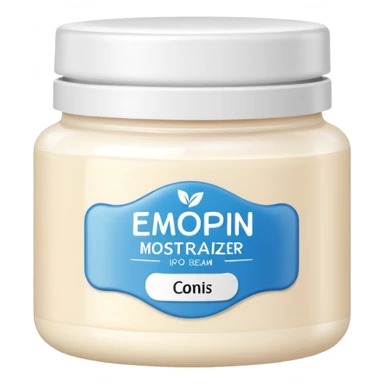 body moisturizer cream pot with label sticker