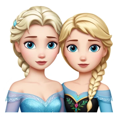 Elsa and Anna  sticker
