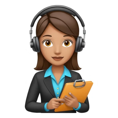 Event Planner Holding A Clipboard And Headset sticker