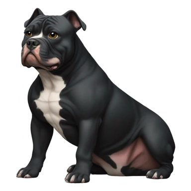 Black american bully with blunt sticker