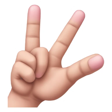 Make the pinkie, index, and middle finger sticking up and the rest of the fingers down sticker