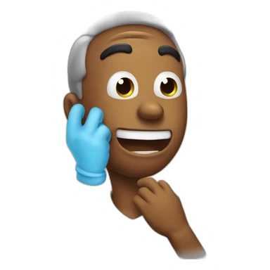 A classic emoji face slapping his own face like sayin dump sticker