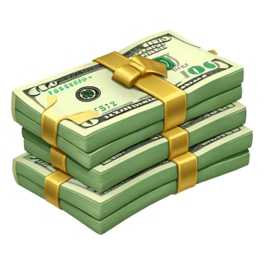 dollars a bundle of money sticker