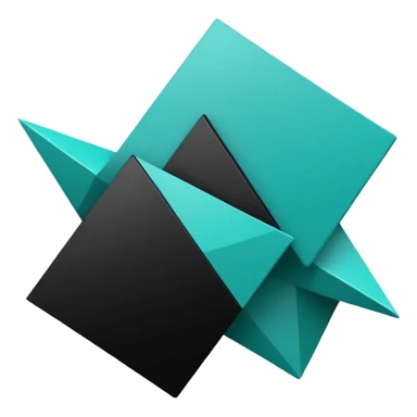 teal green with black, management logo sticker