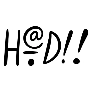 quotes icon, hand-drawn black outlined style sticker