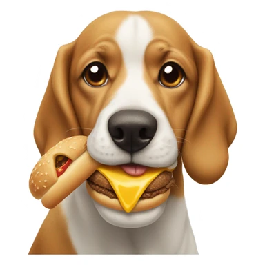 Dog eating McDonalds sticker