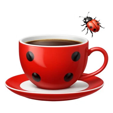 coccinelle dans un café sticker