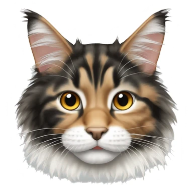 Mainecoon with black white and ginger sticker