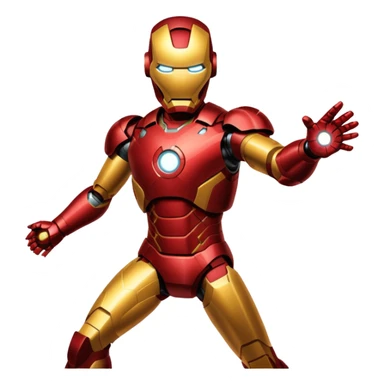 Ironman standing up shooting a laser towards me sticker