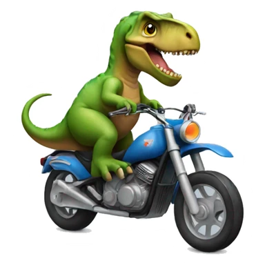 Dinosaur riding a motorbike sticker
