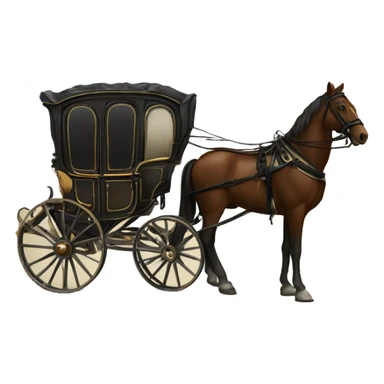 a man sits in a horse-drawn carriage from Russia in the 19th century sticker
