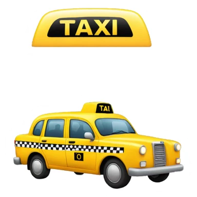 taxi with an "a" sticker