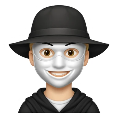 masked Boy with hat sticker