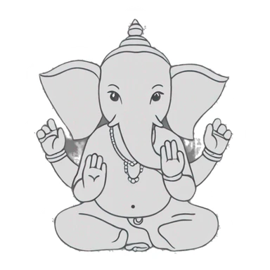 Ganesh outline sticker