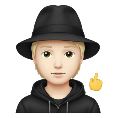 Hacker woth fedora sticker