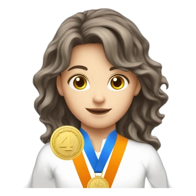 4th place medal white sticker