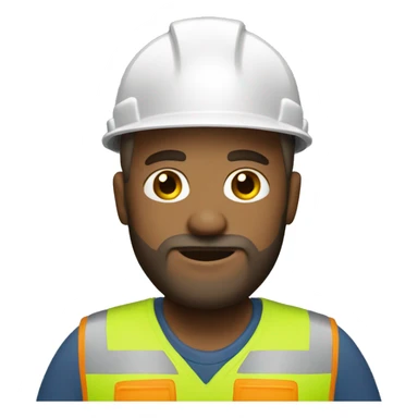 construction worker with a short blonde beard sticker