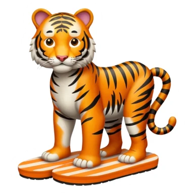 Tiger with a Flipflops sticker