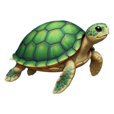 Quasar Turtle emoji – full body, large turtle with a smooth glowing shell shaped like a cosmic quasar, simple light effect in the center of the shell, stars in the shell, no patterns, no aura, slight side angle, no background
 sticker