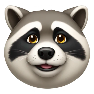 fat dog raccoon sticker