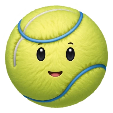 full blue tennis ball sticker
