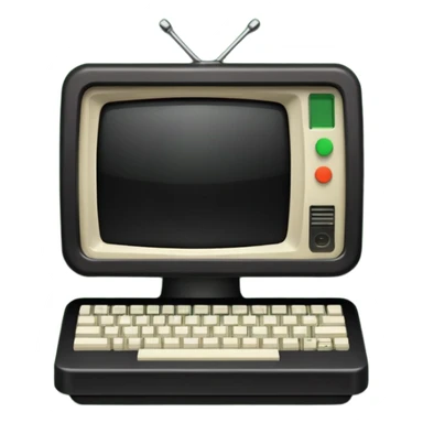 mac os icon code computer retro terminal, black and green sticker