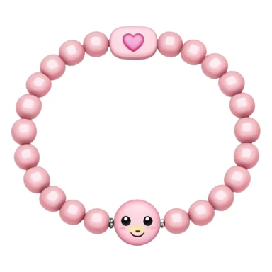baby pink bracelet beaded sticker